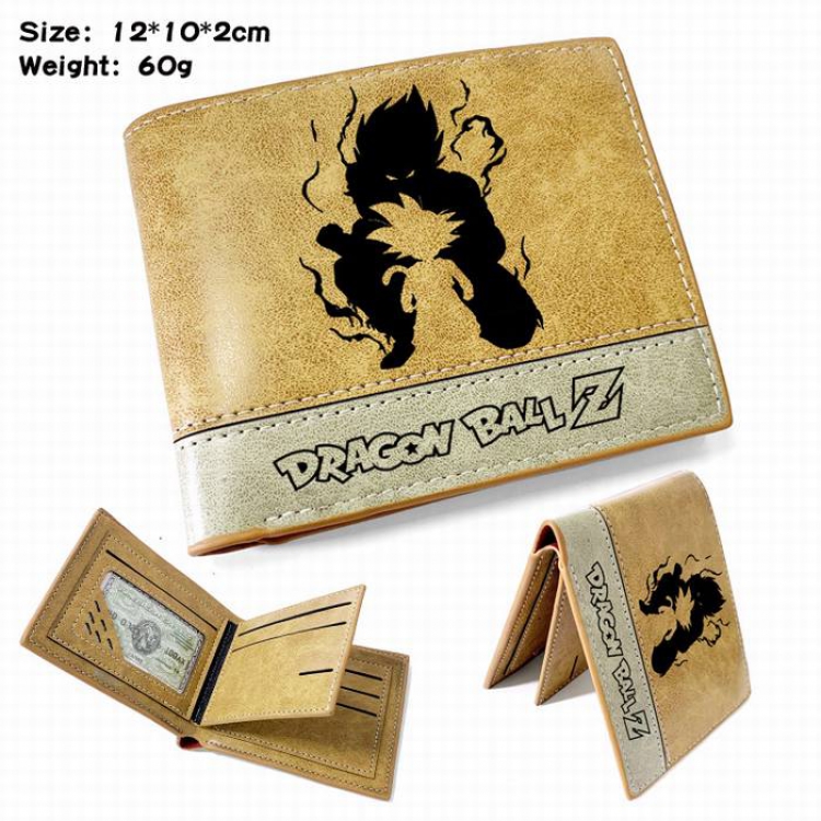 Dragon Ball-6 Anime high quality PU two fold embossed wallet 12X10X2CM 60G