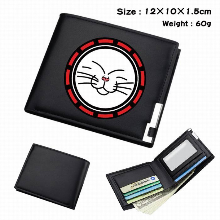 Dragon Ball-207 Black Anime Short Folding Leather Wallet 12X10X1.5CM 60G