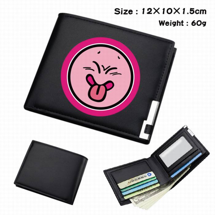 Dragon Ball-208 Black Anime Short Folding Leather Wallet 12X10X1.5CM 60G