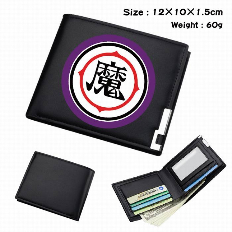 Dragon Ball-213 Black Anime Short Folding Leather Wallet 12X10X1.5CM 60G