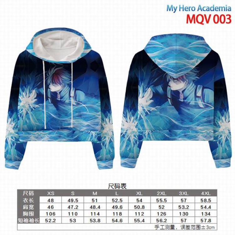 My Hero Academia Full color printed hooded pullover sweater 9 sizes from XXS to 4XL MQV 004