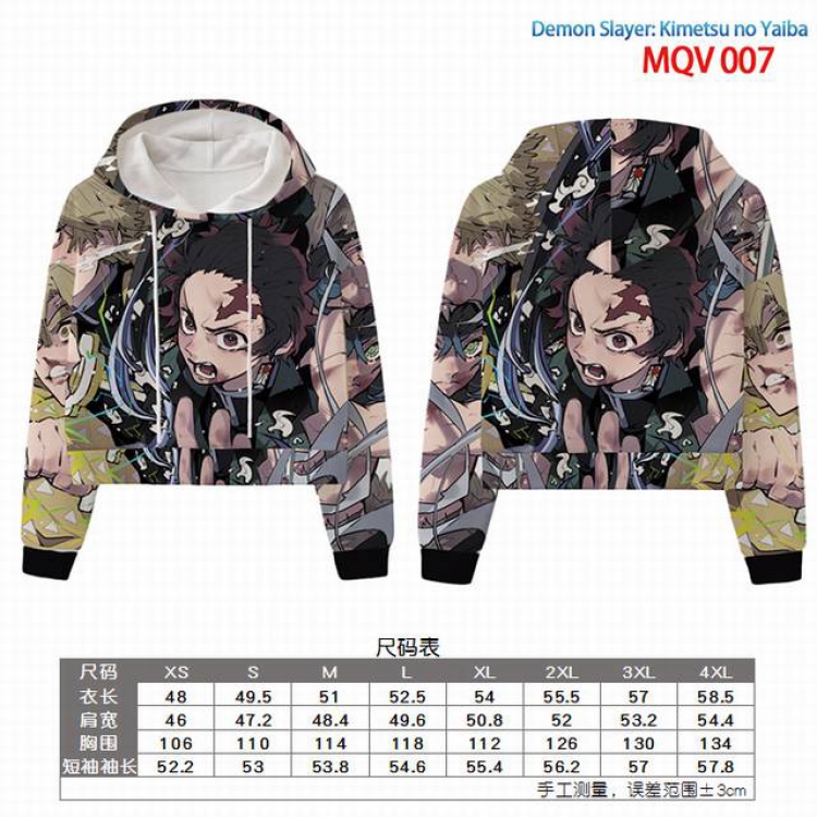 Demon Slayer Kimets Full color printed hooded pullover sweater 9 sizes from XXS to 4XL MQV 007