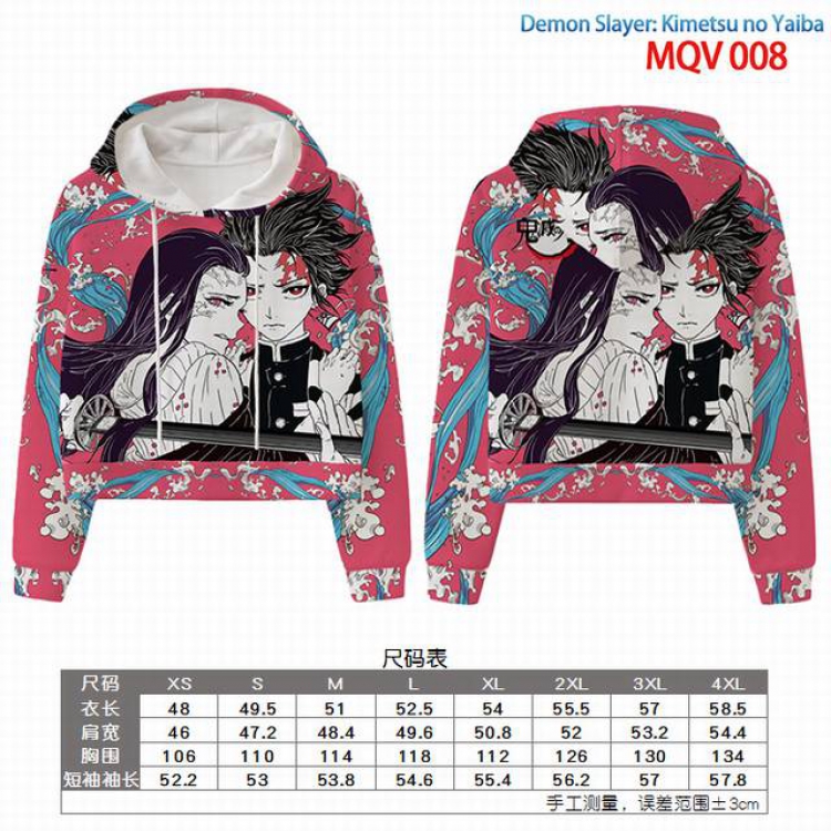 Demon Slayer Kimets Full color printed hooded pullover sweater 9 sizes from XXS to 4XL MQV 008