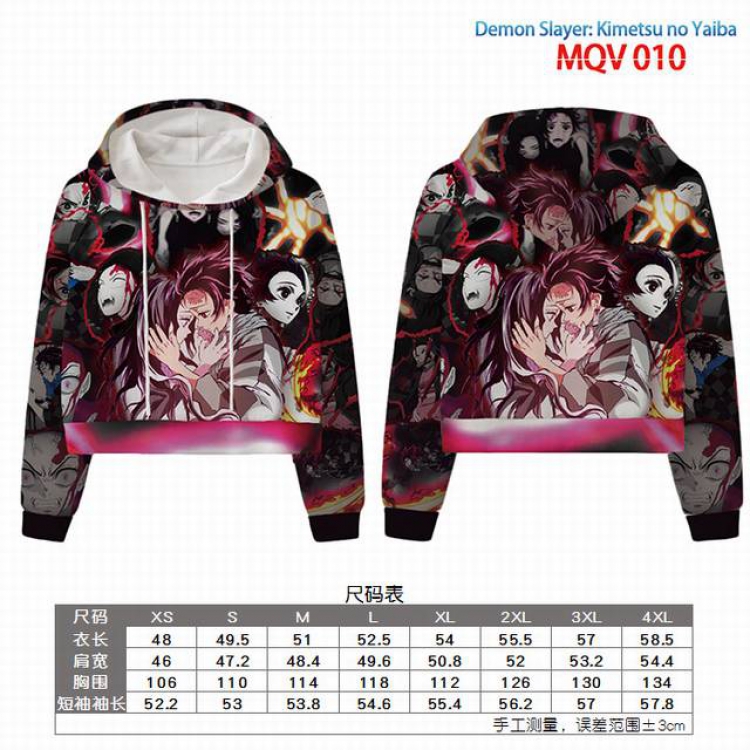 Demon Slayer Kimets Full color printed hooded pullover sweater 9 sizes from XXS to 4XL MQV 010