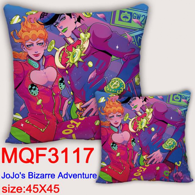 JoJos Bizarre Adventure Double-sided full color pillow dragon ball 45X45CM MQF 3117-1