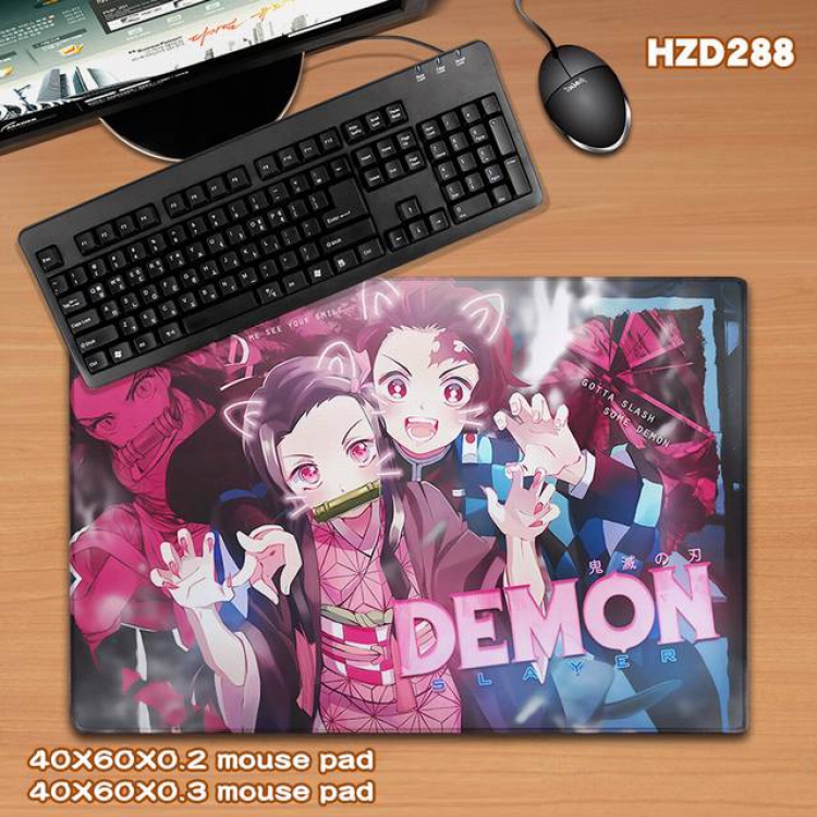 Demon Slayer Kimets Anime rubber Desk mat mouse pad 40X60CM HZD-288