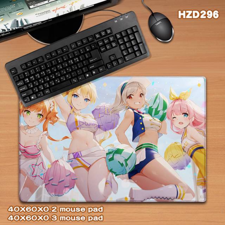 Girl coffee gun Game rubber Desk mat mouse pad 40X60CM HZD-296