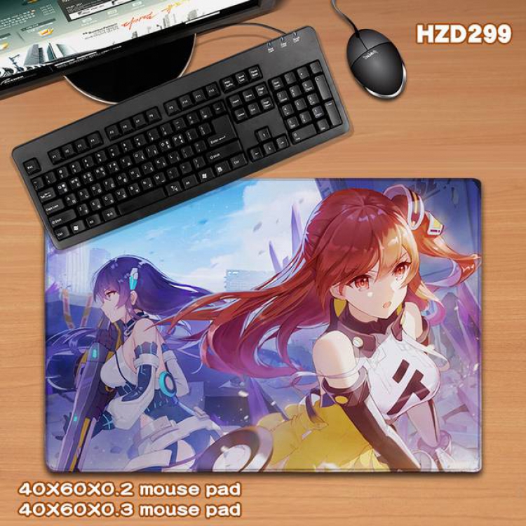 Girl coffee gun Game rubber Desk mat mouse pad 40X60CM HZD-299