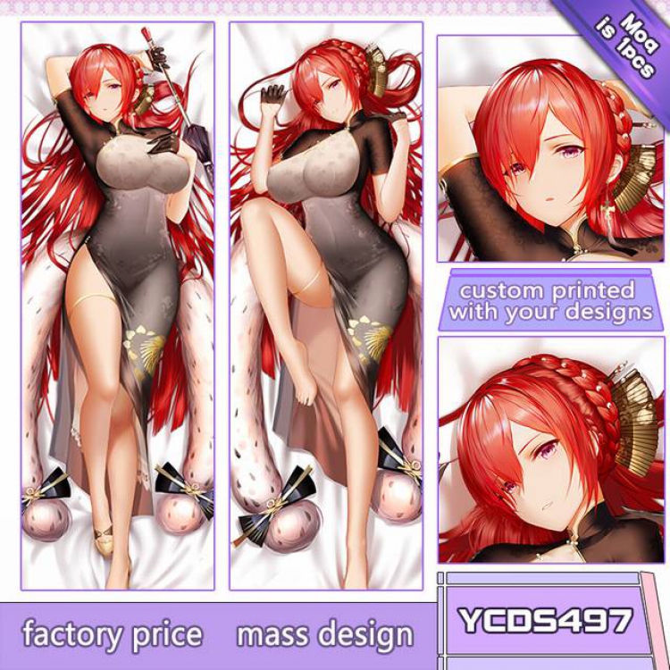 Azur Lane Game double-sided satin fabric and other body pillows 50X150CM YCDS497