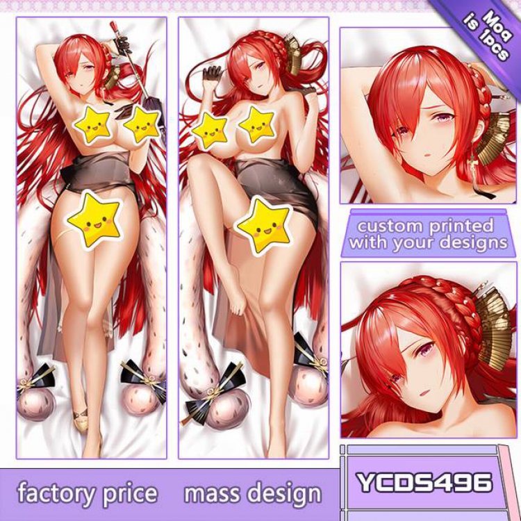 Azur Lane Game double-sided satin fabric and other body pillows 50X150CM YCDS496
