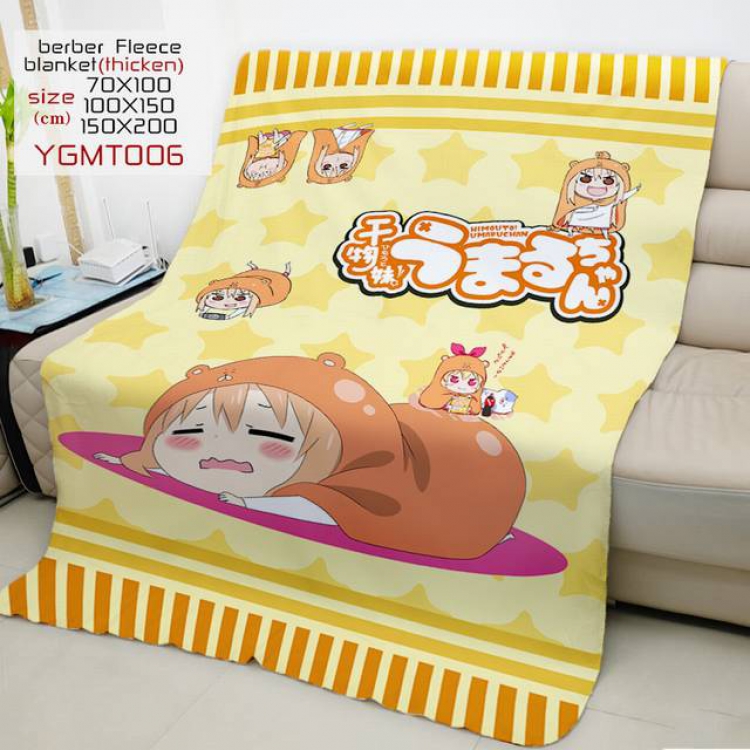Himono!Umarucha Anime double-sided printing super large lambskin blanket 150X200CM YGMT006