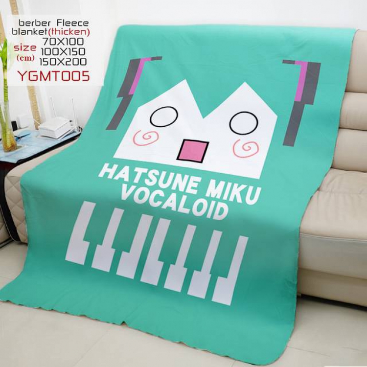 Vocaloid Anime double-sided printing super large lambskin blanket 150X200CM YGMT005