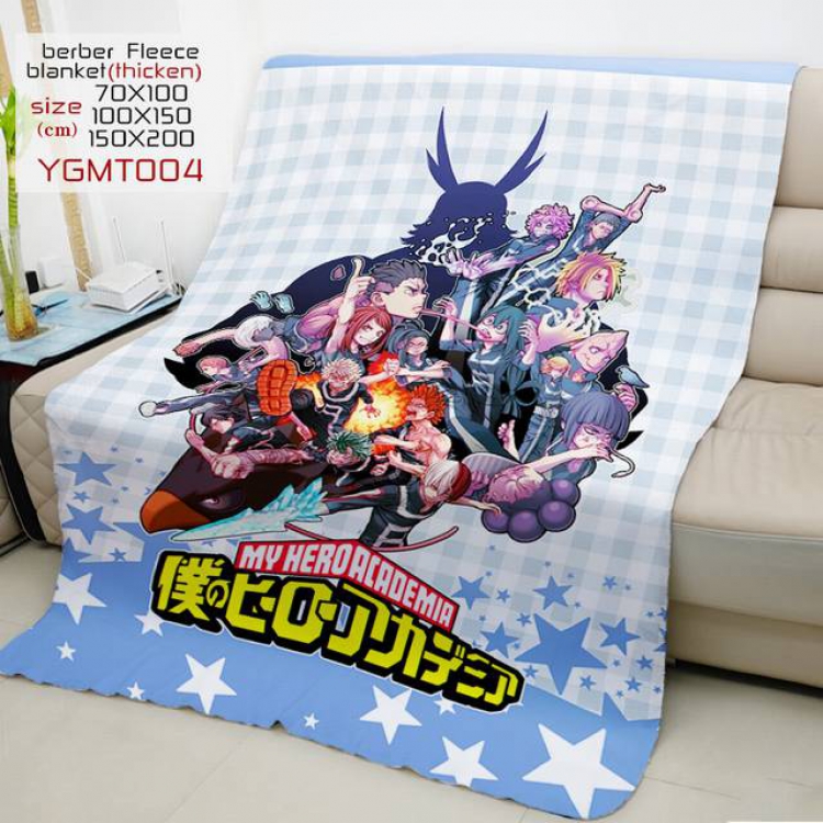 My Hero Academia Anime double-sided printing super large lambskin blanket 150X200CM YGMT004