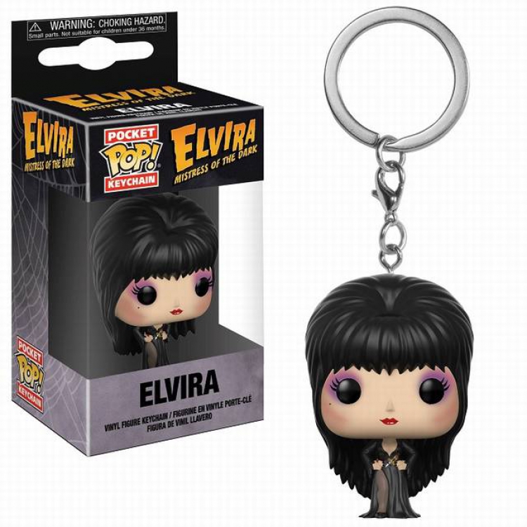 POP Elvira's Haunted Hills elvira Boxed Figure Keychain pendant 5CM