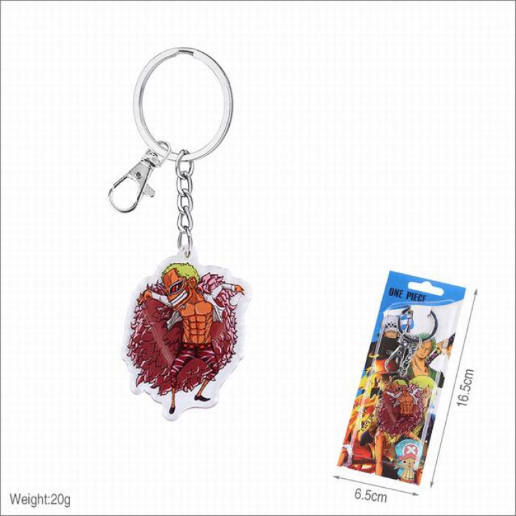 One Piece Donquixote Doflamingo Acrylic keychain pendant price for 5 pcs