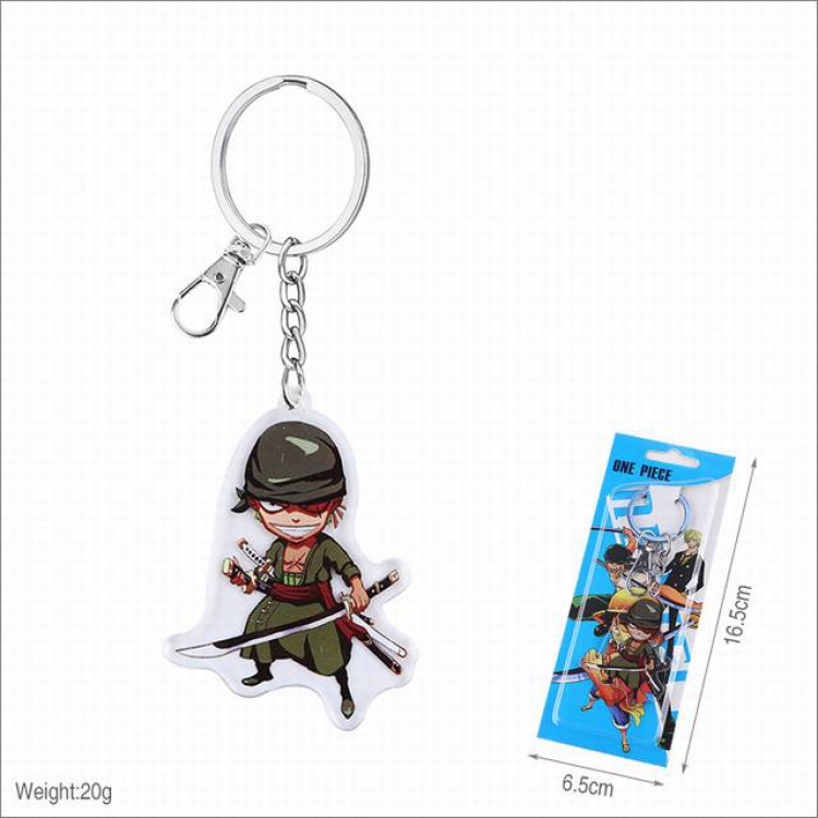 One Piece Roronoa Zoro Acrylic keychain pendant price for 5 pcs