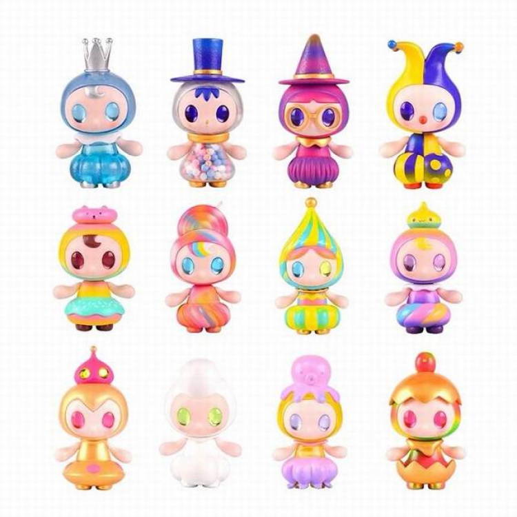 Puwa Balloon Dress Tide play upgraded anime surrounding doll Blind box Boxed Figure Decoration Model a box of 12