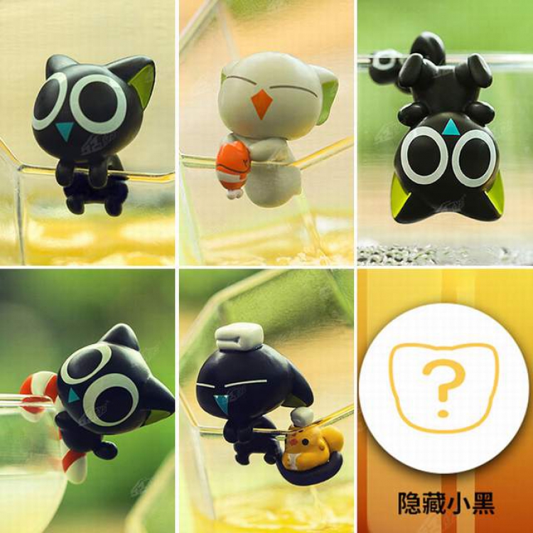 The Legend of LuoXiaohei Hanging cup mini doll Blind box Boxed Figure Decoration Model 3.3CM a box of 6