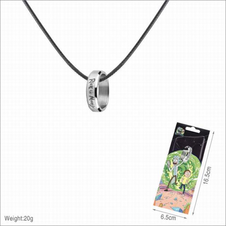 Rick and Morty  Ring necklace pendant 16.5X6.5CM 20G