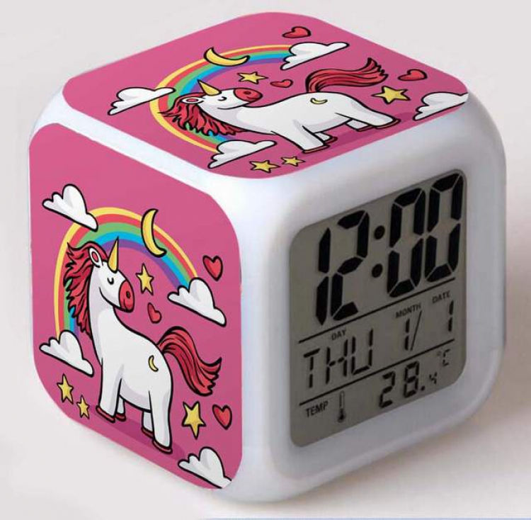 Unicorn-10 Colorful Mood Discoloration Boxed Alarm clock