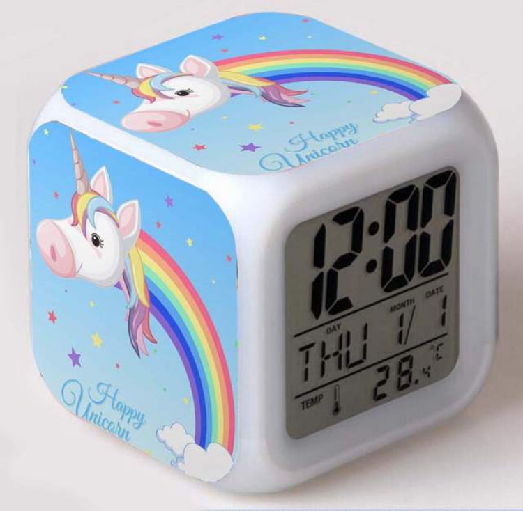 Unicorn-11 Colorful Mood Discoloration Boxed Alarm clock