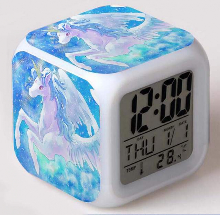 Unicorn-1 Colorful Mood Discoloration Boxed Alarm clock