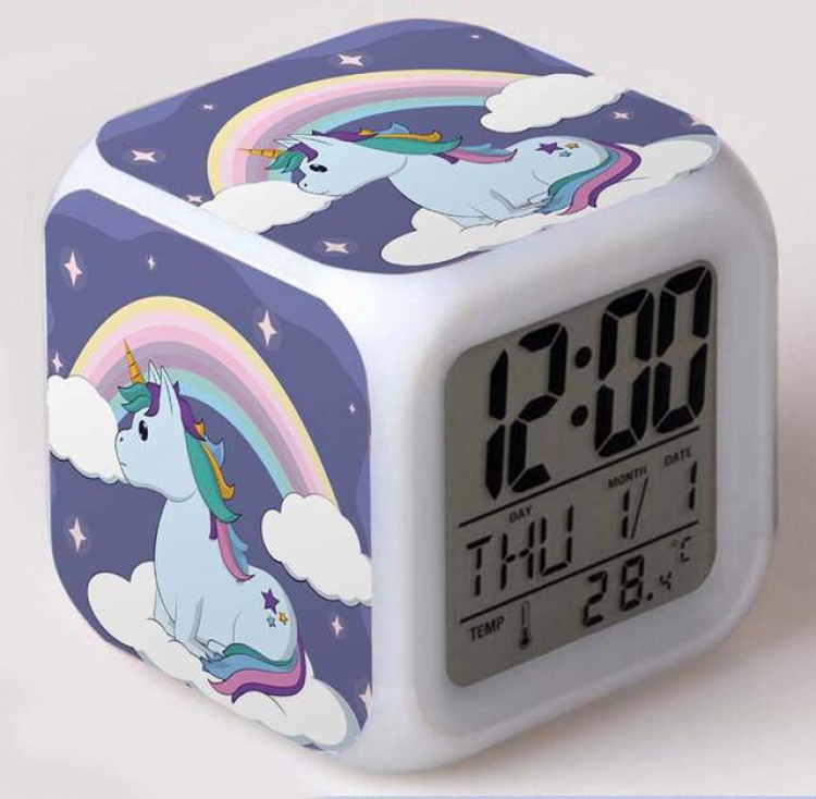 Unicorn-12 Colorful Mood Discoloration Boxed Alarm clock
