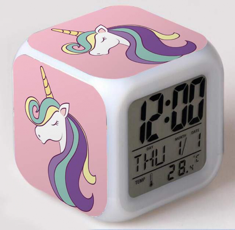 Unicorn-13 Colorful Mood Discoloration Boxed Alarm clock