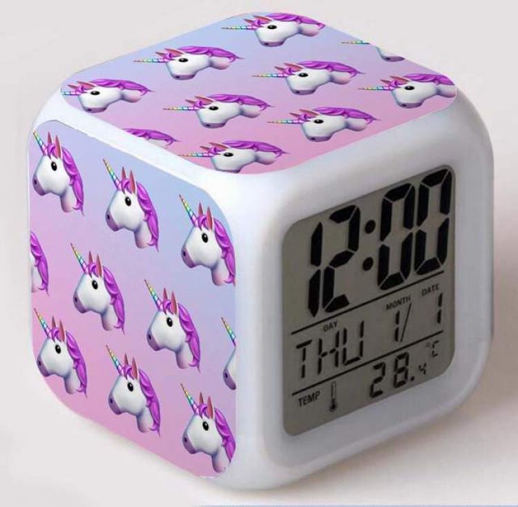 Unicorn-3 Colorful Mood Discoloration Boxed Alarm clock