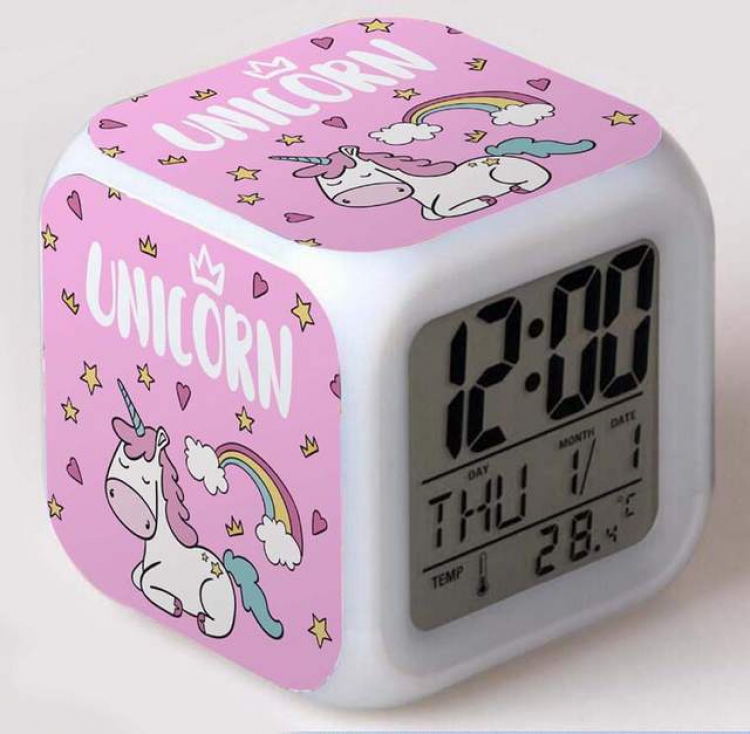 Unicorn-4 Colorful Mood Discoloration Boxed Alarm clock