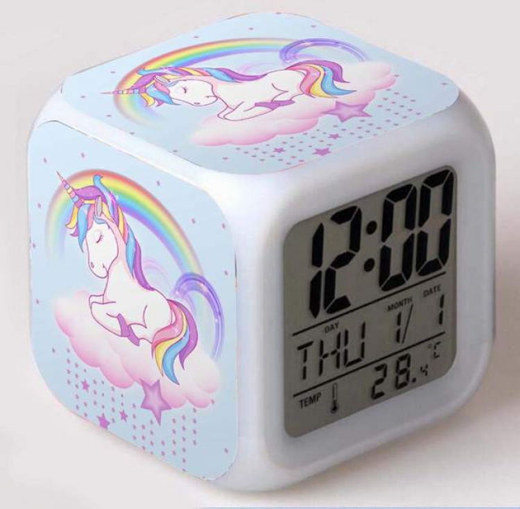 Unicorn-6 Colorful Mood Discoloration Boxed Alarm clock