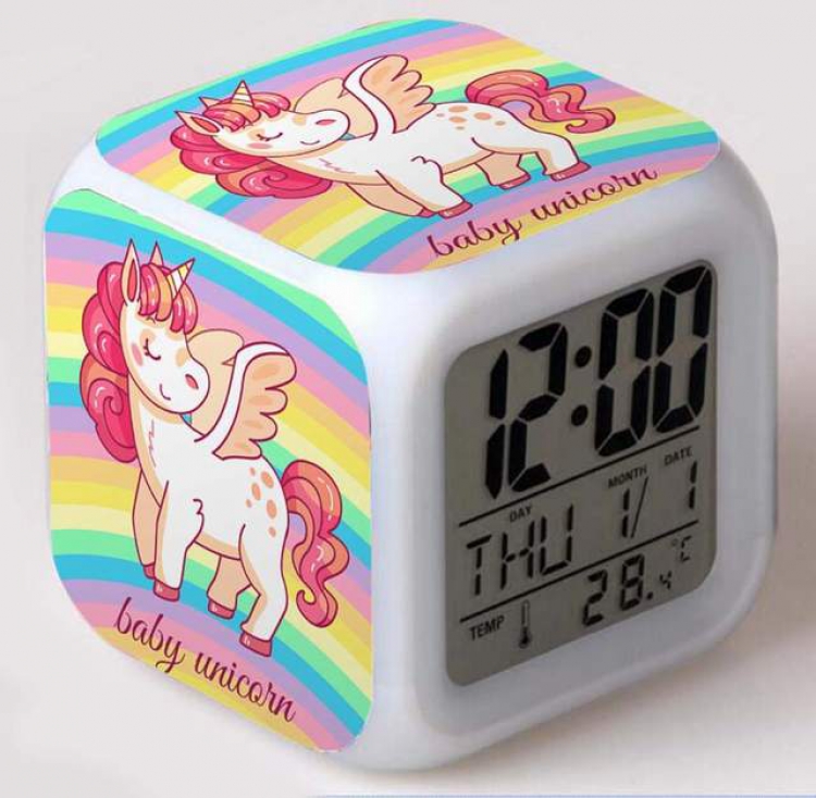 Unicorn-8 Colorful Mood Discoloration Boxed Alarm clock