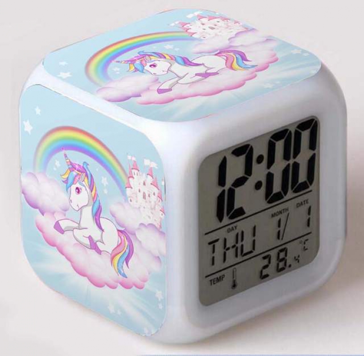 Unicorn-7 Colorful Mood Discoloration Boxed Alarm clock