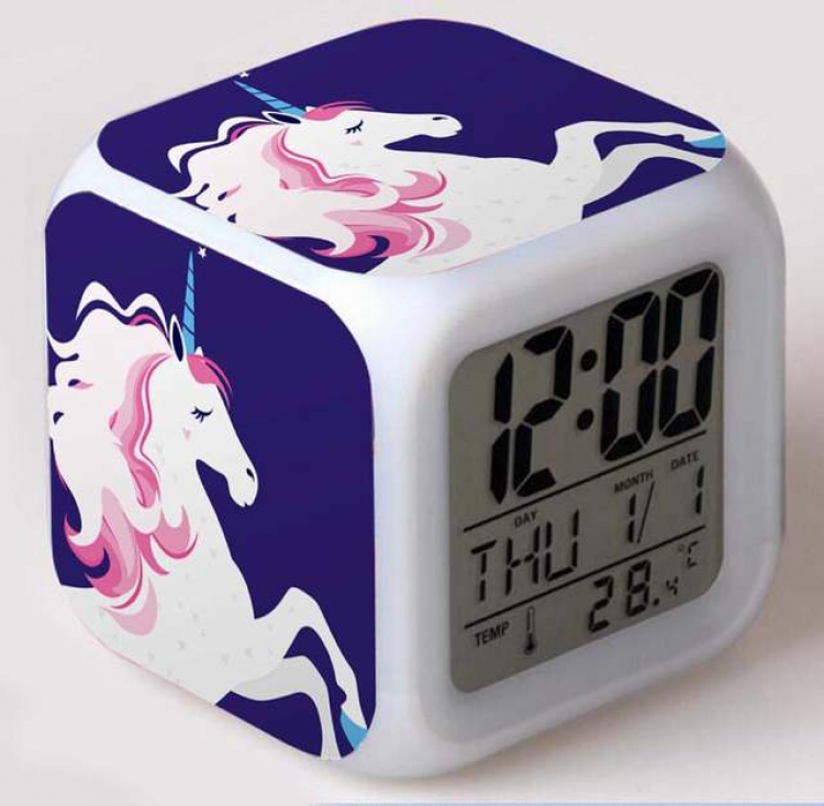 Unicorn-9 Colorful Mood Discoloration Boxed Alarm clock