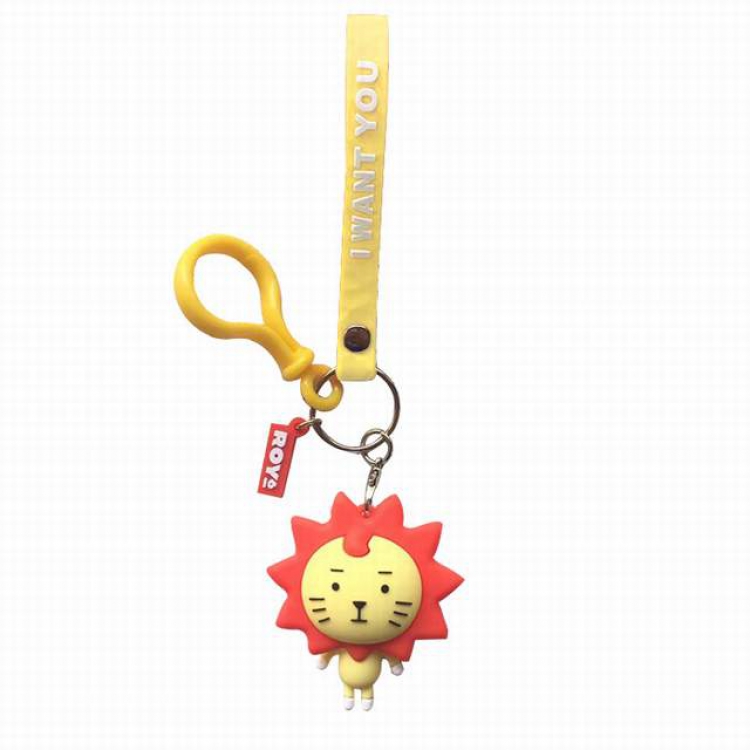 ROY6 Cartoon Soft glue keychain pendant a set price for 5 pcs Style B