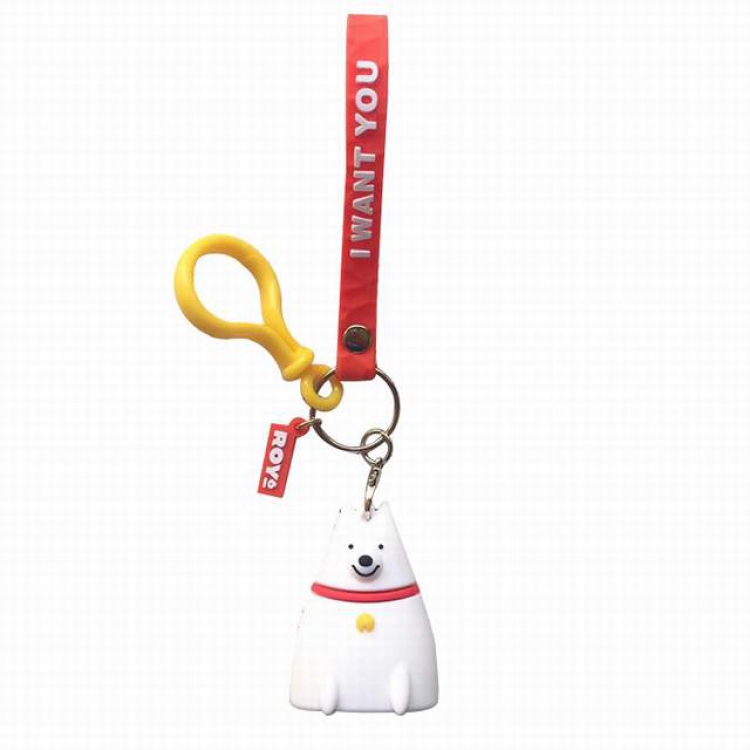 ROY6 Cartoon Soft glue keychain pendant a set price for 5 pcs Style C