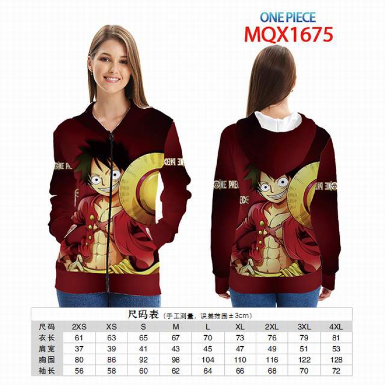 One Piece Full color zipper hooded Patch pocket Coat Hoodie 9 sizes from XXS to 4XL MQX 1675