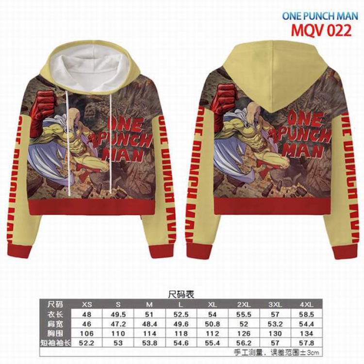 One Punch Man Full color printed hooded pullover sweater 8 sizes from XS to 4XL MQV 022
