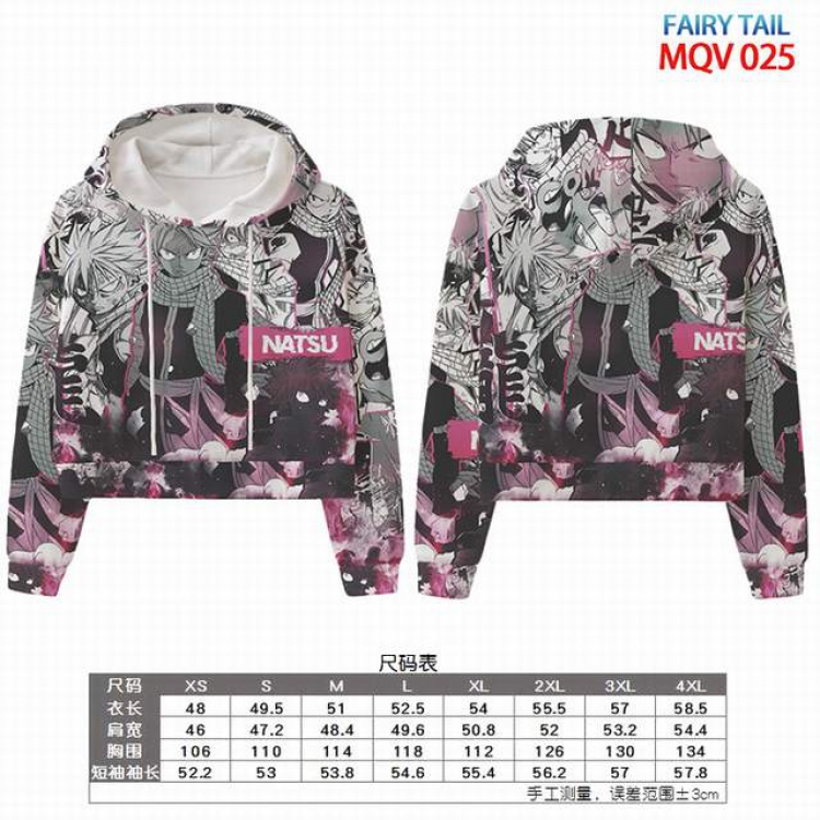 Fairy tail Full color printed hooded pullover sweater 8 sizes from XS to 4XL MQV 025