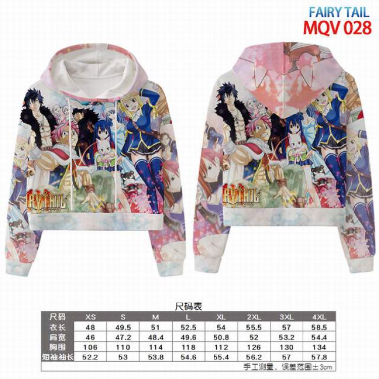Fairy tail Full color printed hooded pullover sweater 8 sizes from XS to 4XL MQV 028