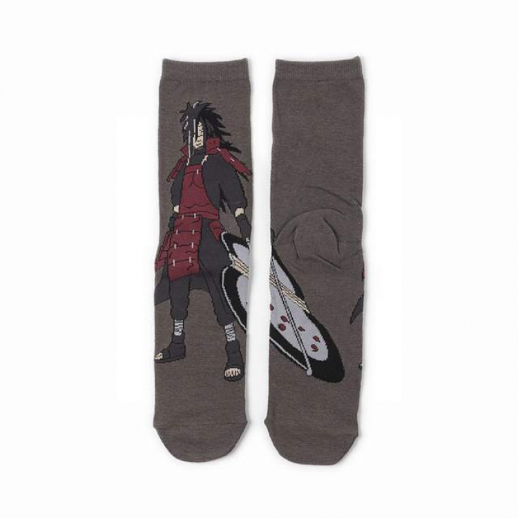 Naruto Uchiha Madara Anime cartoon socks combed cotton neutral socks straight socks price for 5 pairs