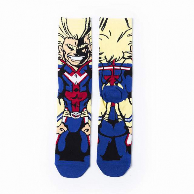 My Hero Academia All Might Anime cartoon socks combed cotton neutral socks straight socks price for 5 pairs