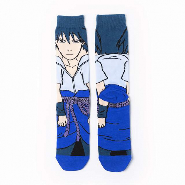 Naruto Uchiha Sasuke Anime cartoon socks combed cotton neutral socks straight socks price for 5 pairs