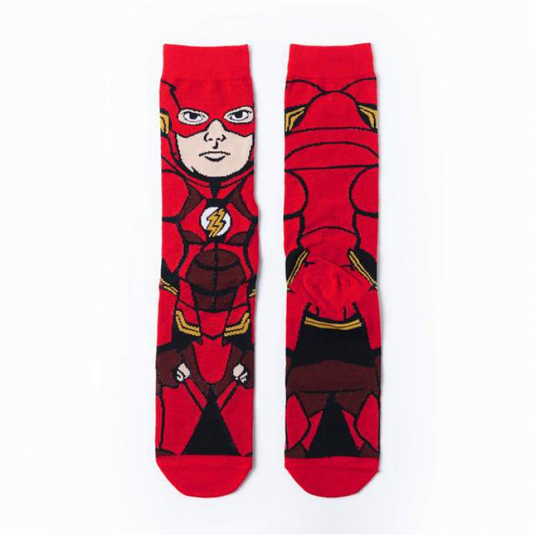 The Flash Anime cartoon socks combed cotton neutral socks straight socks price for 5 pairs