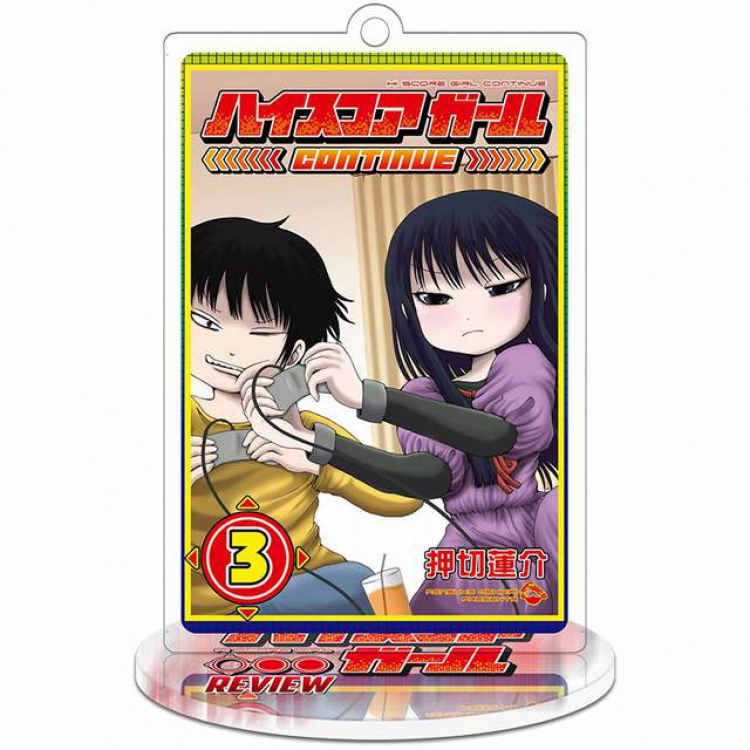 High Score Girl Ⅱ Rectangular Small Standing Plates acrylic keychain pendant 8-9CM Style B