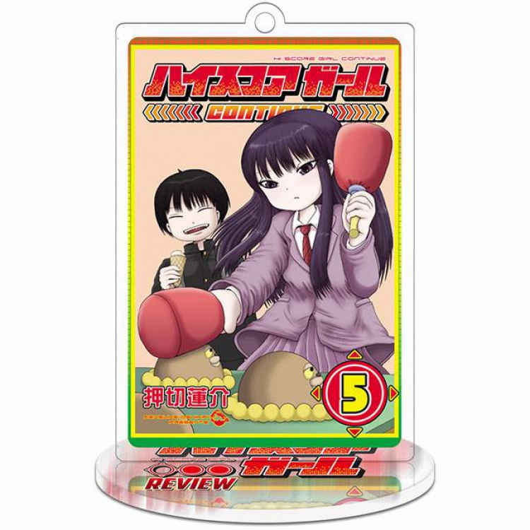 High Score Girl Ⅱ Rectangular Small Standing Plates acrylic keychain pendant 8-9CM Style C