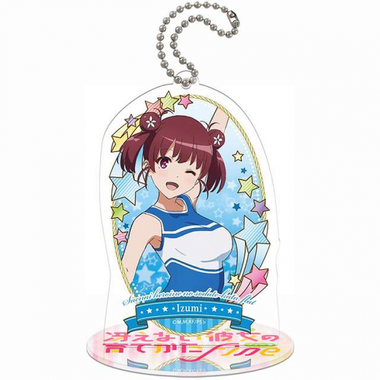 Saenai Heroine No Sodatekata Katou Megumi Q version soma Small Standing Plates Acrylic keychain pendant 8-9CM Style C