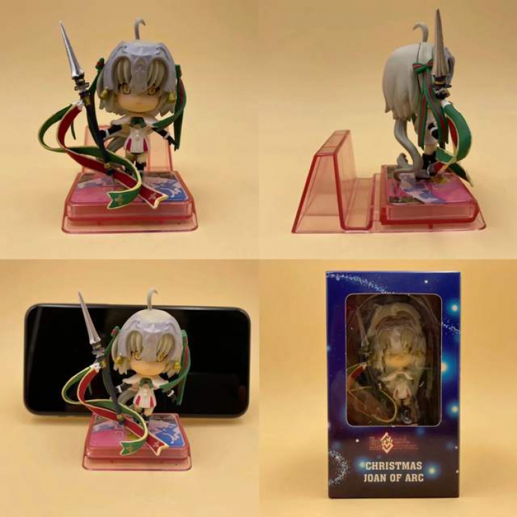 Fate Stay Night Joan of Arc Mobile phone holder Boxed Figure Decoration Model 7X8.5X12CM 90G