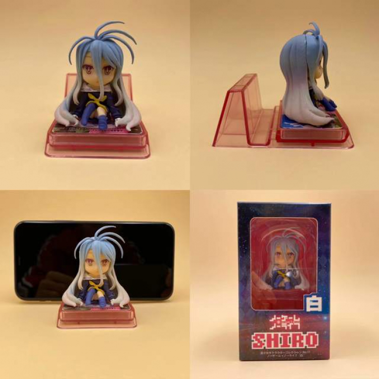 No Game No life Mobile phone holder Boxed Figure Decoration Model 7X8.5X12CM 90G