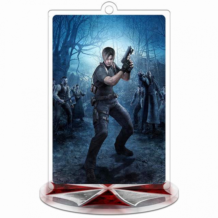 Resident Evil Rectangular Small Standing Plates acrylic keychain pendant 8-9CM Style D